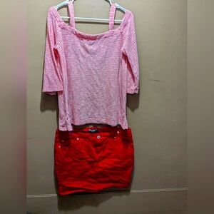 Off the shoulders top/ skirt